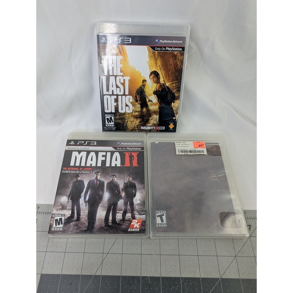 PS3 Video Game Lot The Last of Us Uncharted‎ 2 Mafia II